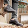 کفش چرم طبیعی بندی مشکی کد 327