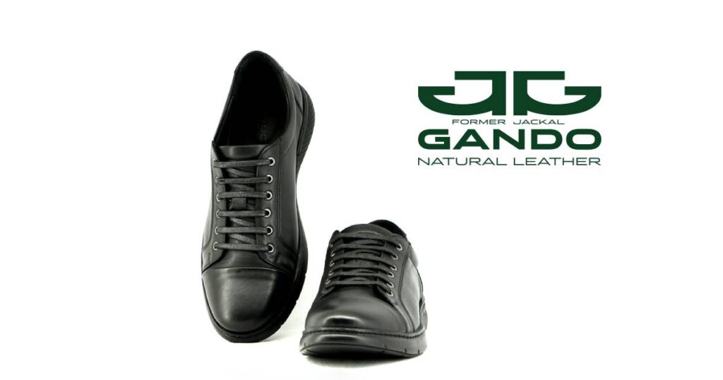 کفش چرم مردانه بند دار