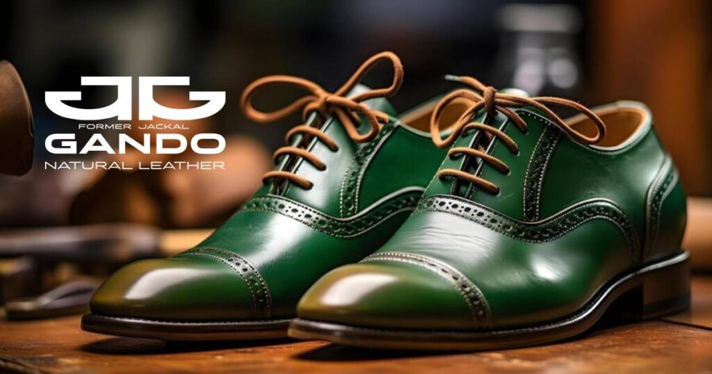 کفش چرم مردانه سبز