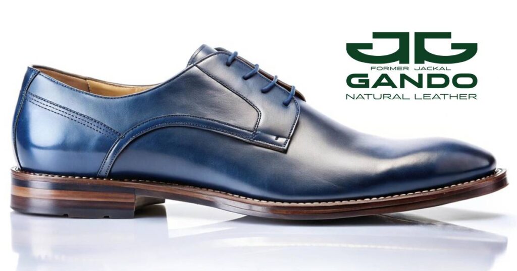 کفش چرم مردانه سرمه ای