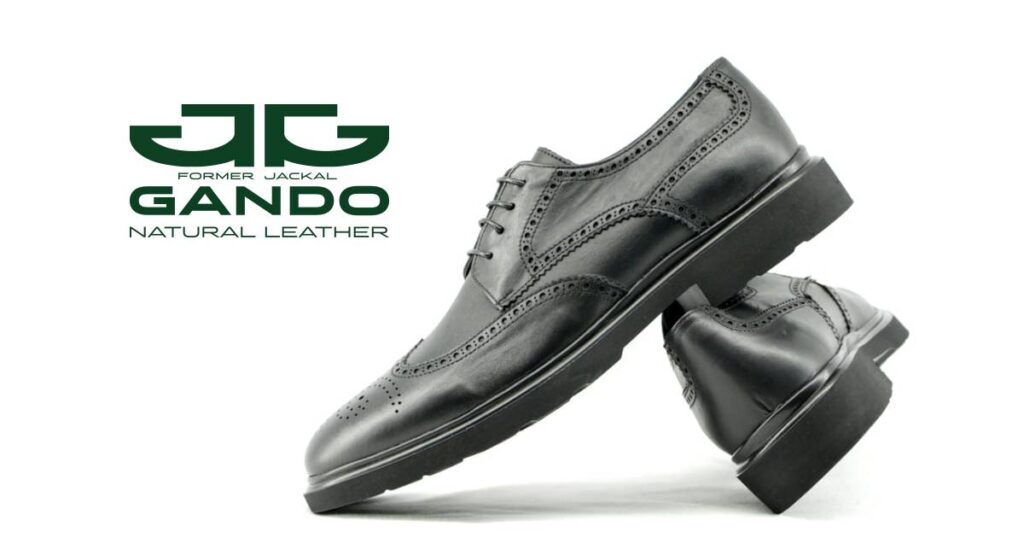 کفش چرم مردانه طرح دار