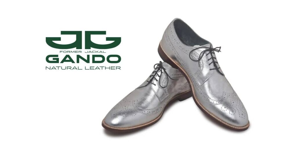 کفش چرم مردانه طوسی