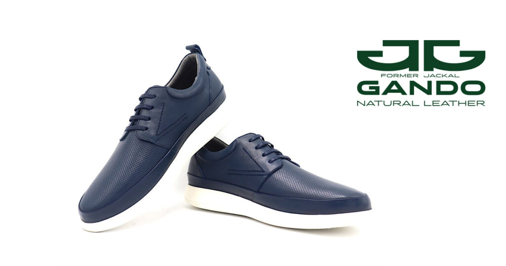 کفش کد 2072 بندی سرمه ای